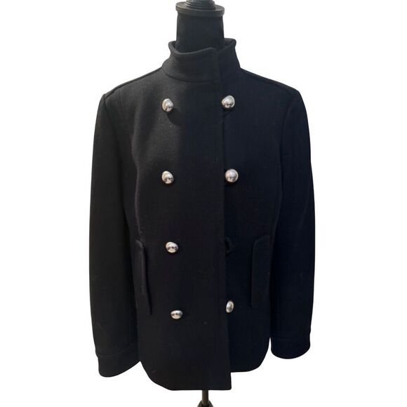 Banana Republic Women's Double-Breasted Pea Coat - Missing Button! - Picture 1 of 5